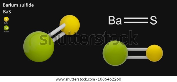 Barium Sulfide Inorganic Compound Formula Bas Stock Illustration 1086462260 Shutterstock 