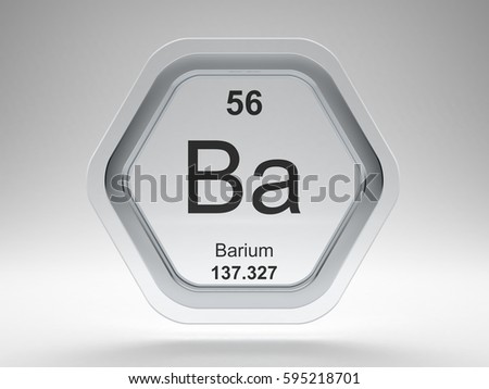 Barium Symbol On Modern Glass Steel Stock Illustration