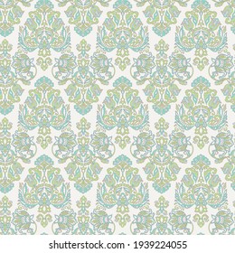 Baroque floral pattern. Seamless  classic floral ornament