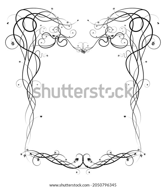 baroque frame with grapes and berries. sketch\
doodle style\
image