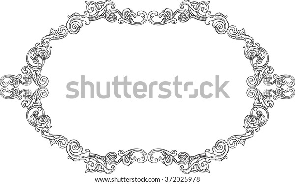 Baroque nice border
isolated on
white
