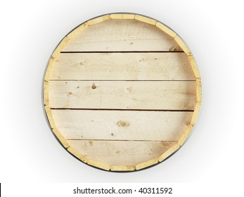 Barrel Head Isolated On White Background.Top View.