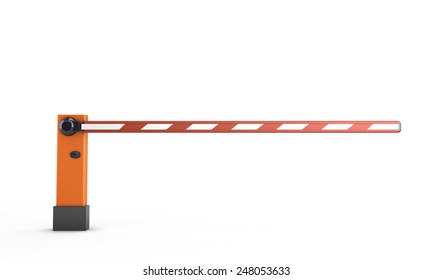 Barrier Isolated On White Background. 3d Render Image.