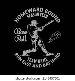 Base Ball T-Shirt Design Template .