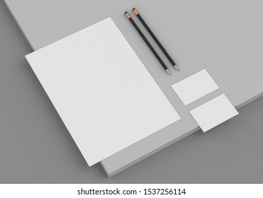 Base Stationery Mockup Template Branding Identity Stock Illustration ...