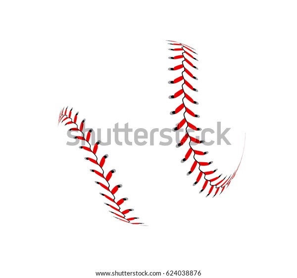 白い背景に野球のボールのイラスト のイラスト素材 624038876