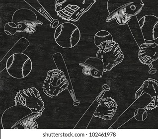 baseball element object  baseball helmets  glove  written blackboard background  high resolution  easy to edit   use