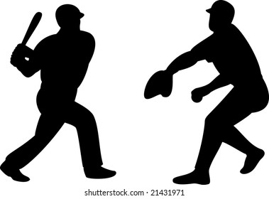 Baseball Silhouette Stock Vector (Royalty Free) 21159706 | Shutterstock