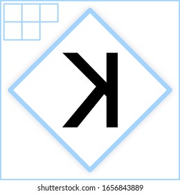 Baseball Scorecard Strikeout Looking Symbol Concept