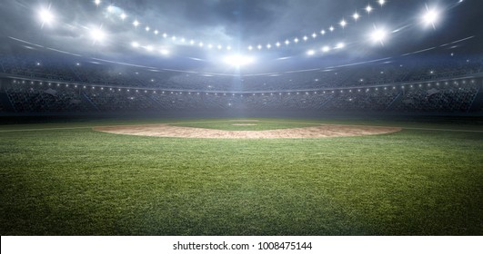 baseball stadium 3d rendering