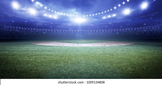 baseball stadium 3d rendering