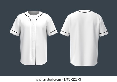 Baseball T Shirt Mockup Isolated On Gray Background, 3d Illustration, 3d Rendering