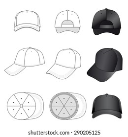 Baseball Tennis Cap Illustration Featured Front Stock Illustration ...