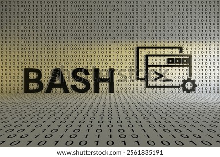 BASH concept text sunlight 3D illustration