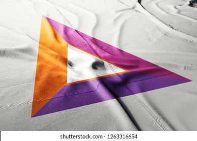 Basic Attention Token BAT cryptocurrency flag illustration 3d render