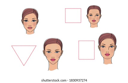 Basic Forms Womans Face Illustration Isolated Stock Illustration ...