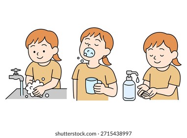 Basic Infection Prevention Practices Including Hand Washing Gargling and Hand Sanitizing