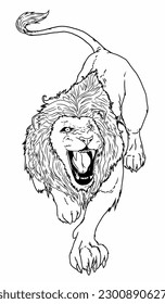 basic reference to the sketch lion image