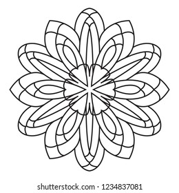 Mandalas Coloring Easy Basic Beginner Senior Stock Illustration 1291219792