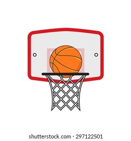 Basketball Hoop Ring Vector Illustration Net Stock Vector (Royalty Free ...