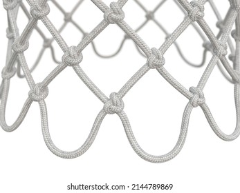 Basketball Net White Close-up, 3d Render