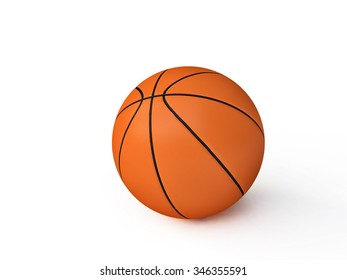 Basketball On White Background