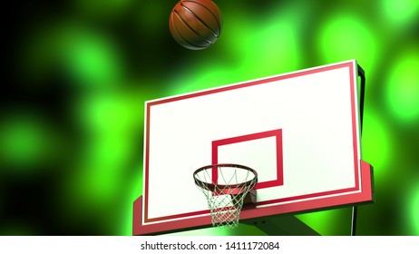 Basketball Basketball Plate Under Green Laser Stock Illustration ...