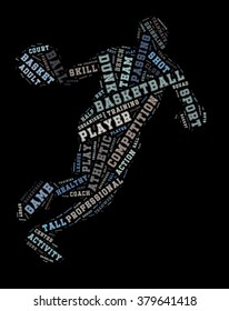 Basketball Player Word Cloud Basketball Typography Stock Illustration ...