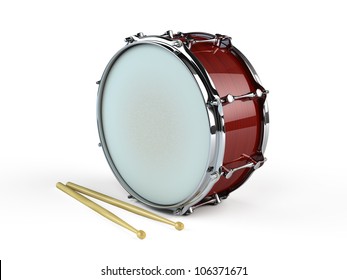 Bass Drum Isolated On White