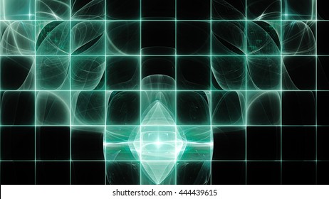 Bat on radar screen. Target locked. 3D illustration. Sacred geometry. Mysterious psychedelic relaxation pattern. Fractal abstract texture. Digital artwork graphic design astrology alchemy magic.