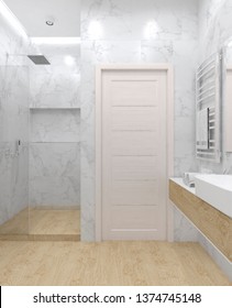 Flooding Bathroom After Water Leak Water Stock Illustration 222653929