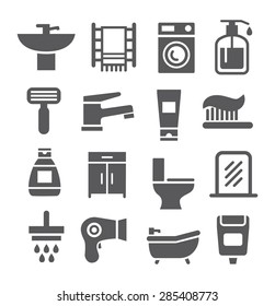 Bathroom Icons Stock Vector (Royalty Free) 278412677 | Shutterstock