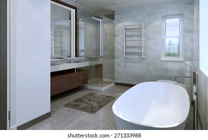 Bathroom Modern Style. 3d Render