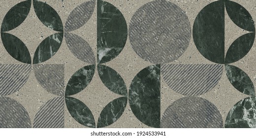 Bathroom wall tiles with green and grey colour 