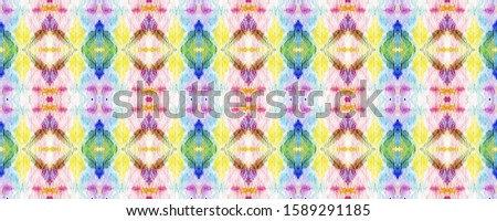 Batik Brush. Red, Green, Blue and Pink Textile Print. Tribal Backdrop.  Colorful Natural Ethnic Illustration. Shibori or Batik Brush Style.