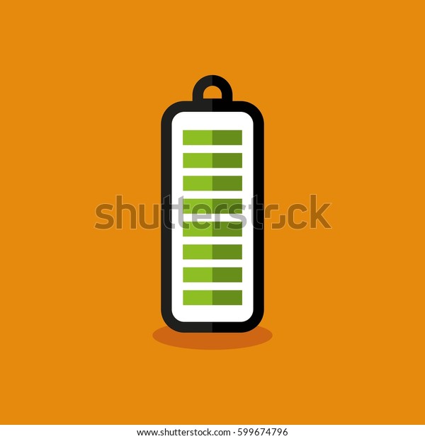 Battery icon illustration. Battery Indicator\
Icons. Flat\
accumulator.