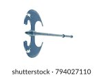 Battle Ax Weapon 3D rendering