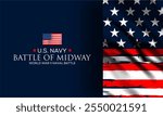 Battle of Midway vektor background , June 4-6, 1942 . a historic naval battle between the United States and Japan during World