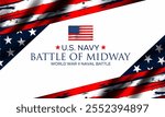 Battle of Midway vektor background , June 4-6, 1942 . a historic naval battle between the United States and Japan during World