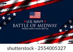 Battle of Midway vektor background , June 4-6, 1942 . a historic naval battle between the United States and Japan during World