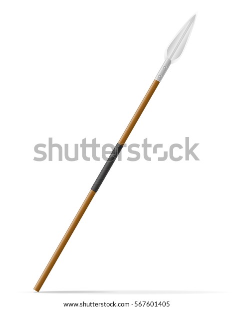 Battle Spear Medieval Stock Illustration Isolated Stock Illustration ...