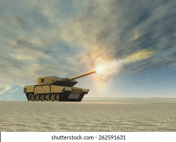 Battle Tank Firing