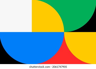 Bauhaus Background Wallpaper, Colorful Primary Color