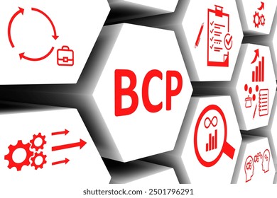 BCP concept cell background 3d illustration