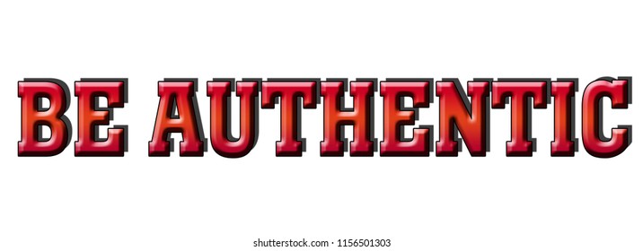 be authentic 3d red stamp button Logo. White isolated