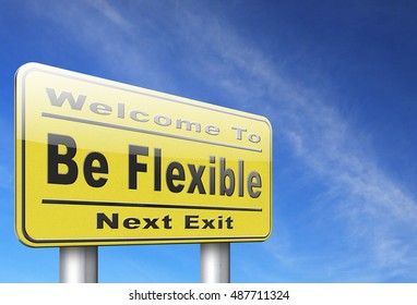 Be flexible adaptable and easy going, adapt to different situations. 3D, illustration