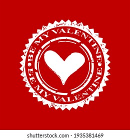 Be My Valentine Rubber Stamp