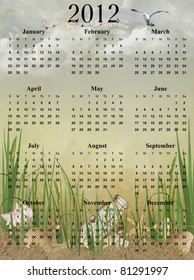 beach 2012 calendar