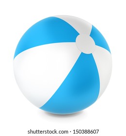 Beach Ball. 3d Illustration On White Background 