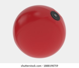 Beach ball isolated on grey background. 3d rendering - illustration